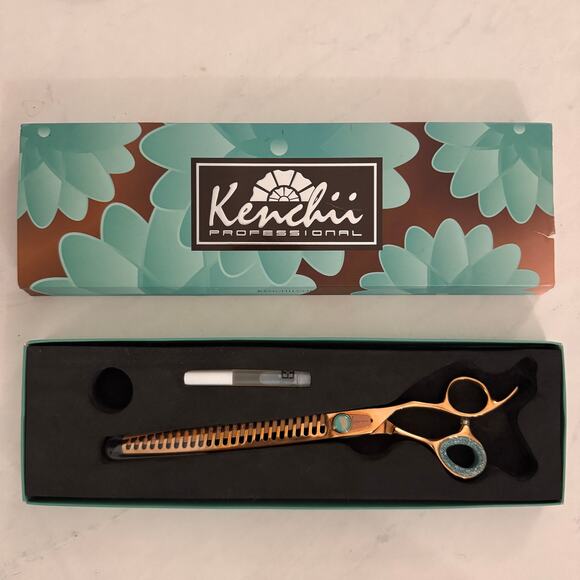 Kenchii Grooming Rose Swivel Thumb Line of Deluxe Shears 25T NEW - Picture 1 of 6